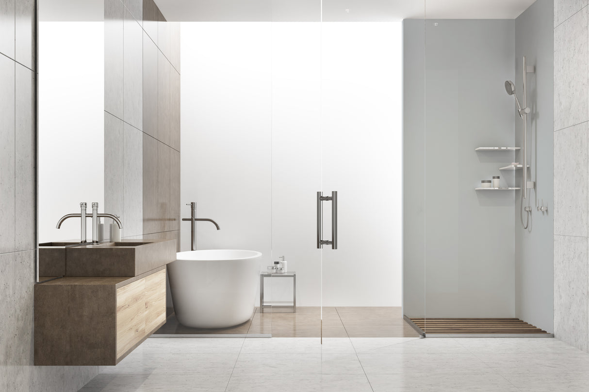 VIPANEL Panneau mural en alu-composite Gris uni finition mat perlée