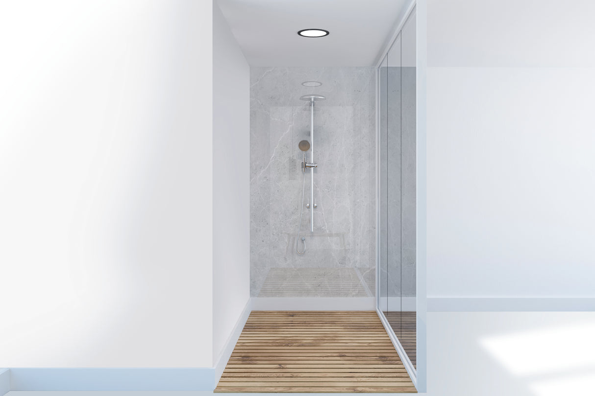 VIPANEL Panneau mural en alu-composite aspect aragon Gris finition brillant