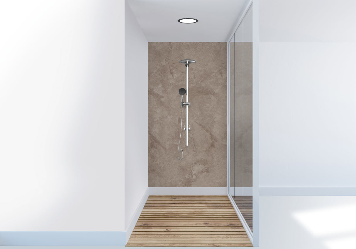 VIPANEL Panneau mural en alu-composite aspect marbre Emperador finition Velvet