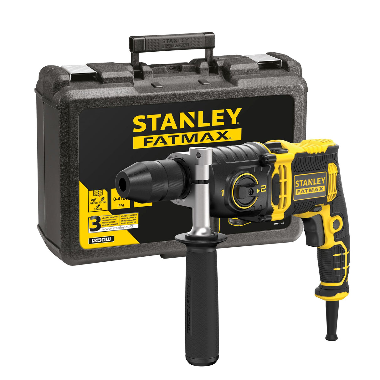 STANLEY FATMAX Perceuse à percussion filaire 850W avec accessoires FMEH850KA-QS