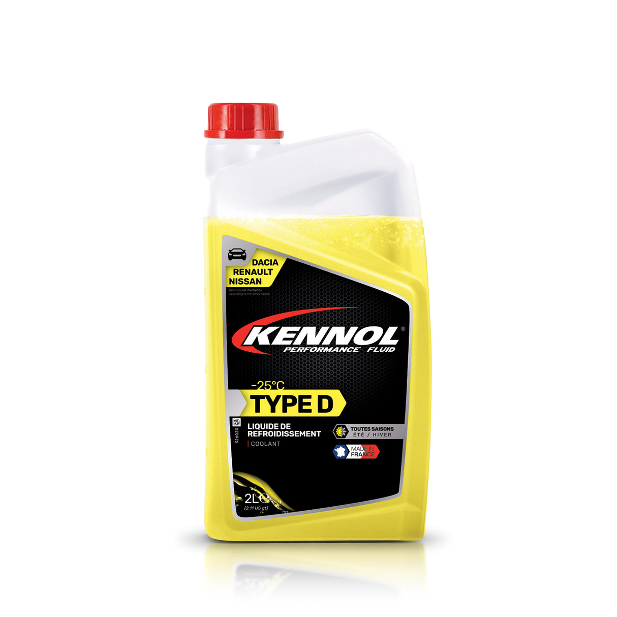 KENNOL Liquide de refroidissement TYPE D -25°C (Dacia, Renault, Nissan)
