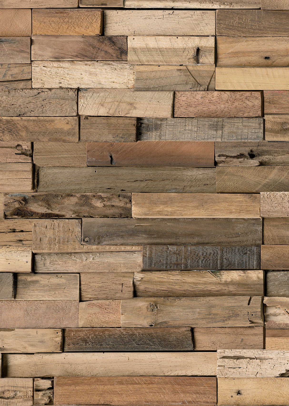 VIPANEL Panneau mural en alu-composite aspect bois coloris Acajou finition mat perlée