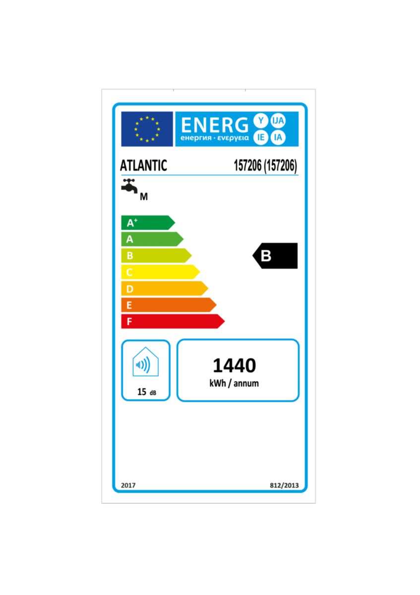 ATLANTIC Chauffe-eau plat multiposition LINEO connecté blanc