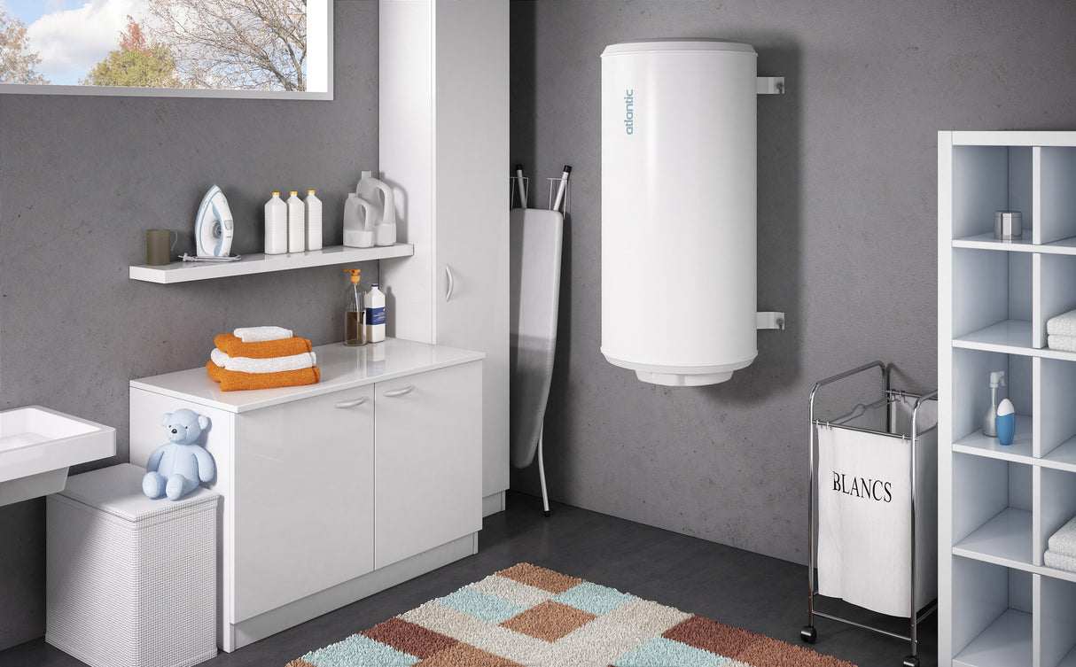 ATLANTIC Chauffe-eau Ø505 vertical mural mono BLINDE CHAUFFEO blanc