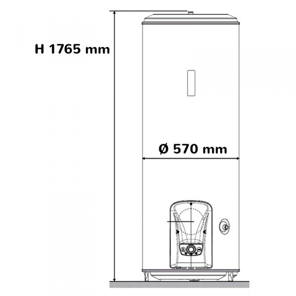 Chauffe-eau ATLANTIC ACI Hybride Vertical sur socle AQUÉO 300L