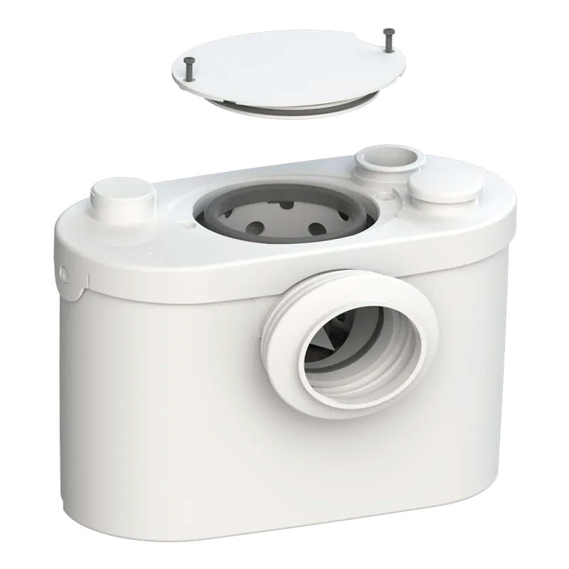 Broyeur Sanibroyeur Pro Up Silence de SFA pour WC, appareil silencieux et adaptable pour toilettes.