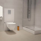 Broyeur SFA avec bâti-support WC Grohe et habillage en verre Saniwall Pro Up, installation moderne pour toilettes.