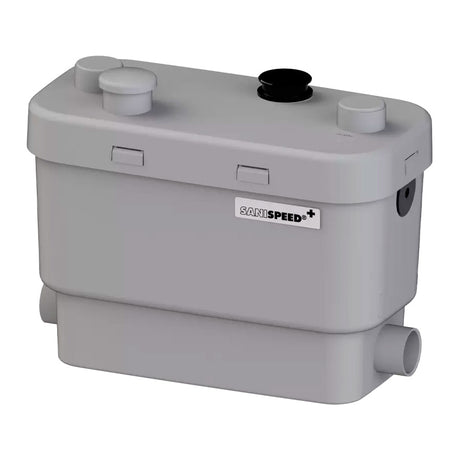 Pompe de relevage Sanispeed+ SFA, appareil compact pour le relevage des eaux usées, visible en action dans l'image.