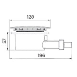 Pompe de relevage Sanifloor+ SFA avec bonde Ø90 pour receveurs extra-plat, visible en action dans l'image.