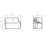Pompe de relevage Sanicondens Pro SFA pour condensats de gaz, dispositif compact avec moteur électrique visible.