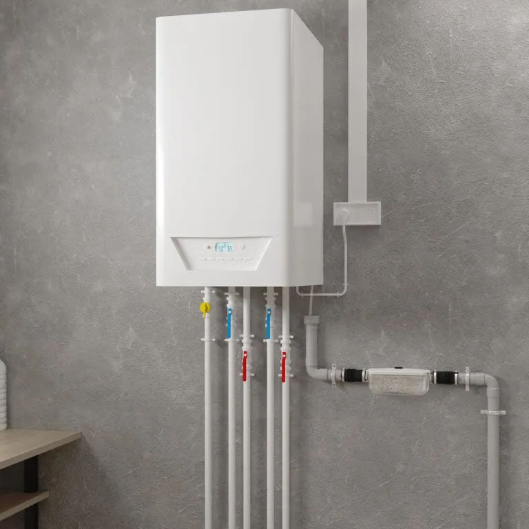 Neutraliseur SFA Sanineutral pour neutraliser condensats de gaz ou fioul, dispositif de traitement des gaz industriels.