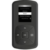 Télécommande noire pour chauffage électrique Atlantic, afficheur digital, boutons de contrôle