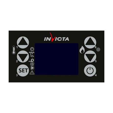 Invicta Poêle à granulés acier Lodi 8 noir Wi-Fi flamme verte étanche (30 à 100m²) - 8kw - Mister PRO