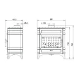 Invicta Poêle à bois fonte Siam anthracite flamme verte raccordable (65 à 145m²) - 12kw - Mister PRO