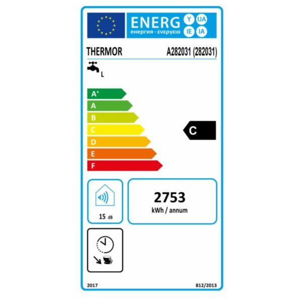 THERMOR Chauffe-eau Ø575 vertical sur socle mono BLINDE 300L blanc