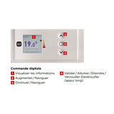 THERMOR Radiateur connecté chaleur douce KENYA 4 horizontal blanc
