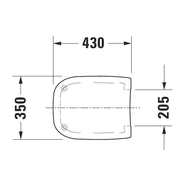 Duravit D-Code Abattant WC Blanc, charnières inox - 0067310099