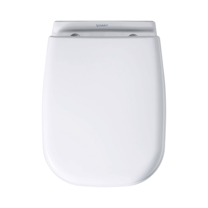 Duravit D-Code Abattant WC Blanc, frein de chute, charnières inox - 0067390000