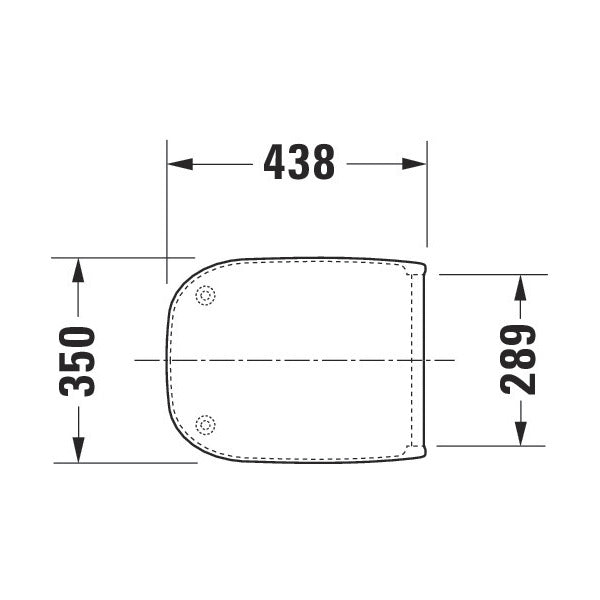 Duravit D-Code Abattant WC Blanc, frein de chute, charnières inox - 0067390000