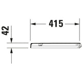 Barre d'appui Grohe, accessoire salle de bain, couleur chrome, dimensions 415x42 mm