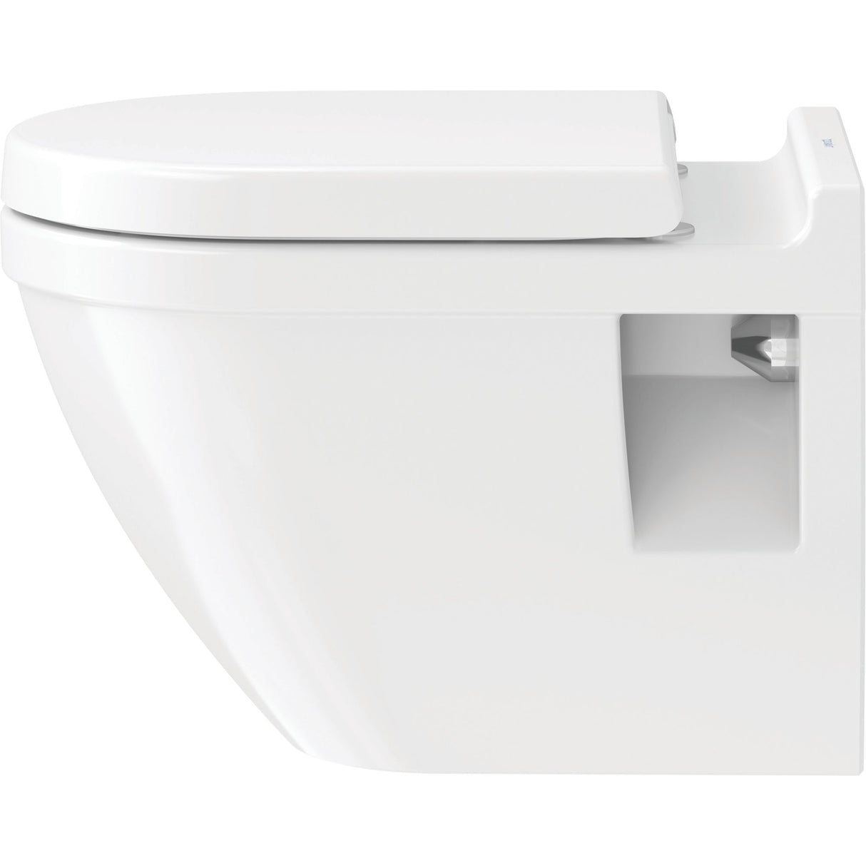 Toilette suspendue blanche Grohe avec abattant fermé, design moderne