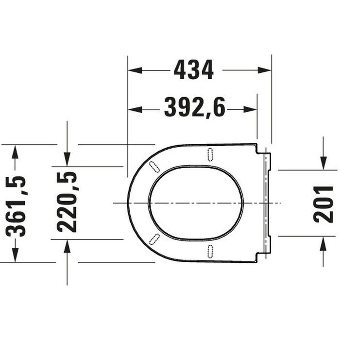 Duravit D-Neo Abattant WC Blanc 376x441x43 mm - 0021690000