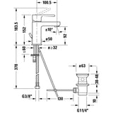 DURAVIT Mitigeur de lavabo sans vidage B.2