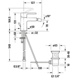 DURAVIT B.2 Mitigeur de bidet B.2 B22400001010
