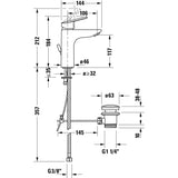 DURAVIT Mitigeur de lavabo sans vidage MinusFlow
