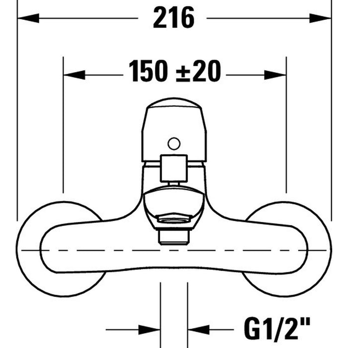 Duravit No.1 Mitigeur monocommande bain/douche apparent Chromé Brillant - N15230000010