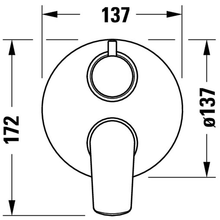 Duravit No.1 Mitigeur monocommande pour installation encastrée Set Chromé Brillant - N15210008010