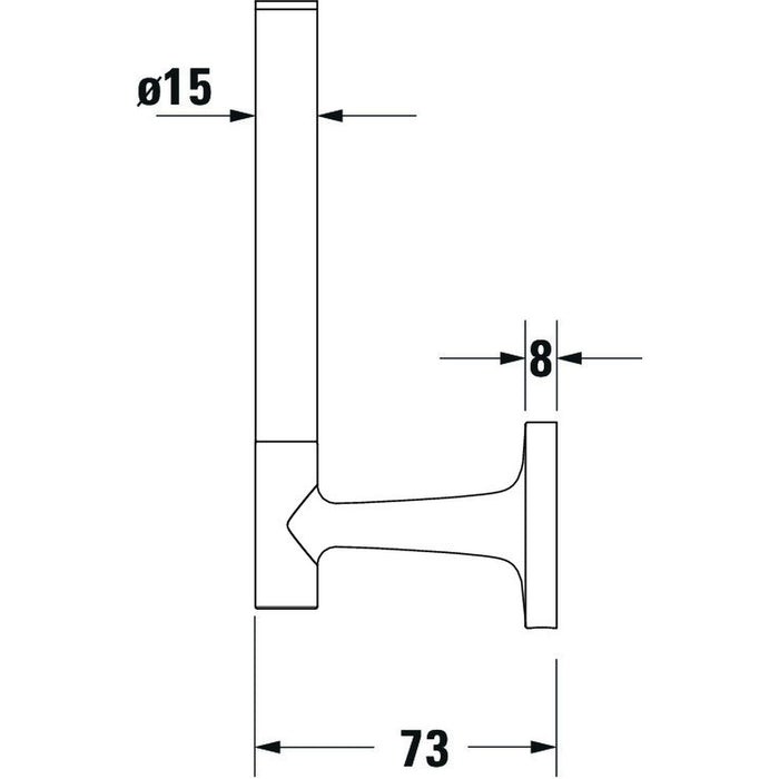 Duravit Starck T Support rouleaux papier wc 50x73x152 mm Design by Philippe Starck