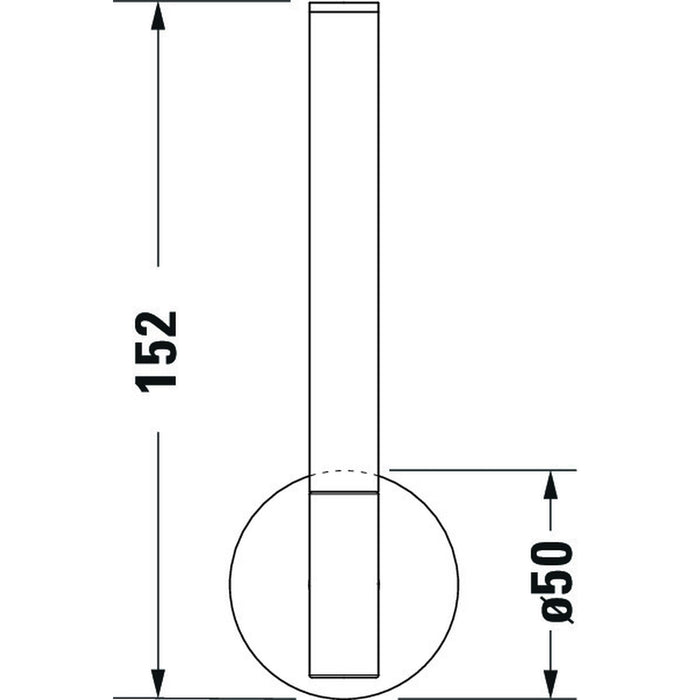 Duravit Starck T Support rouleaux papier wc 50x73x152 mm Design by Philippe Starck