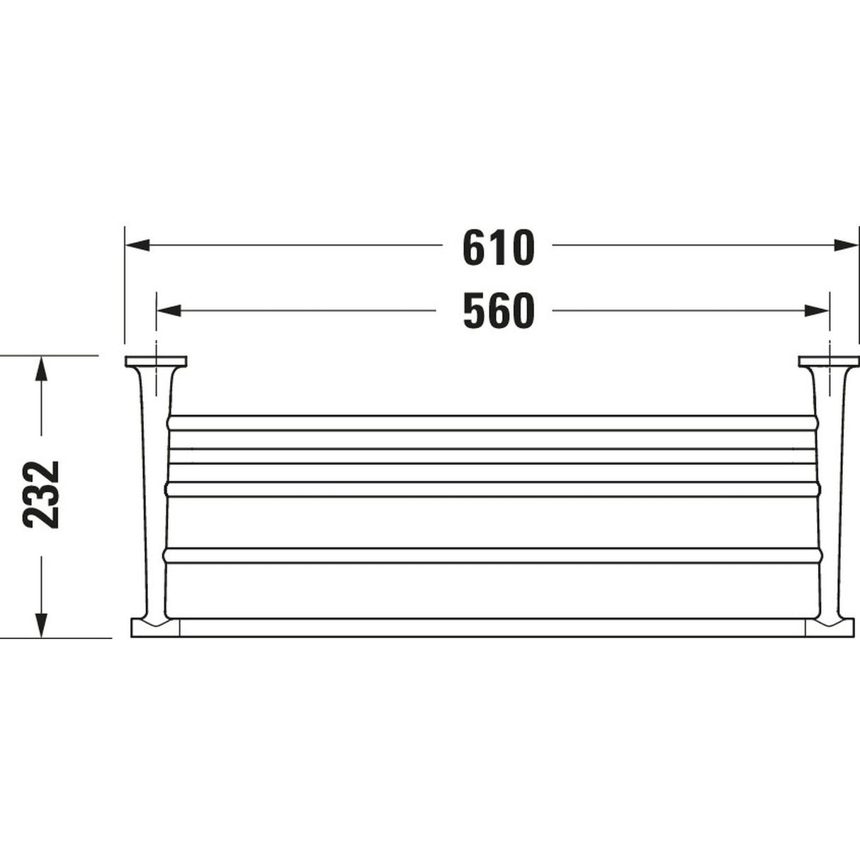 DURAVIT Porte-serviettes 61 cm Starck T 0099441000