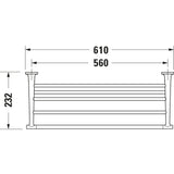 DURAVIT Porte-serviettes 61 cm Starck T 0099441000