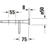 DURAVIT Porte-serviettes 61 cm Starck T 0099441000