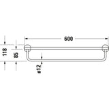 DURAVIT Porte-serviettes 61 cm Starck T 0099441000