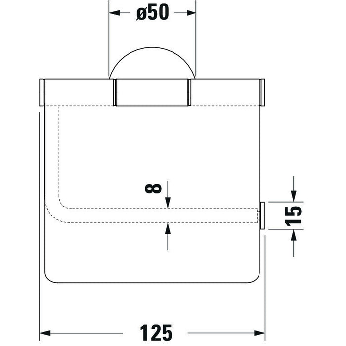 Duravit Starck T Dévidoir de papier wc avec couvercle 125x83x131 mm - Design by Philippe Starck