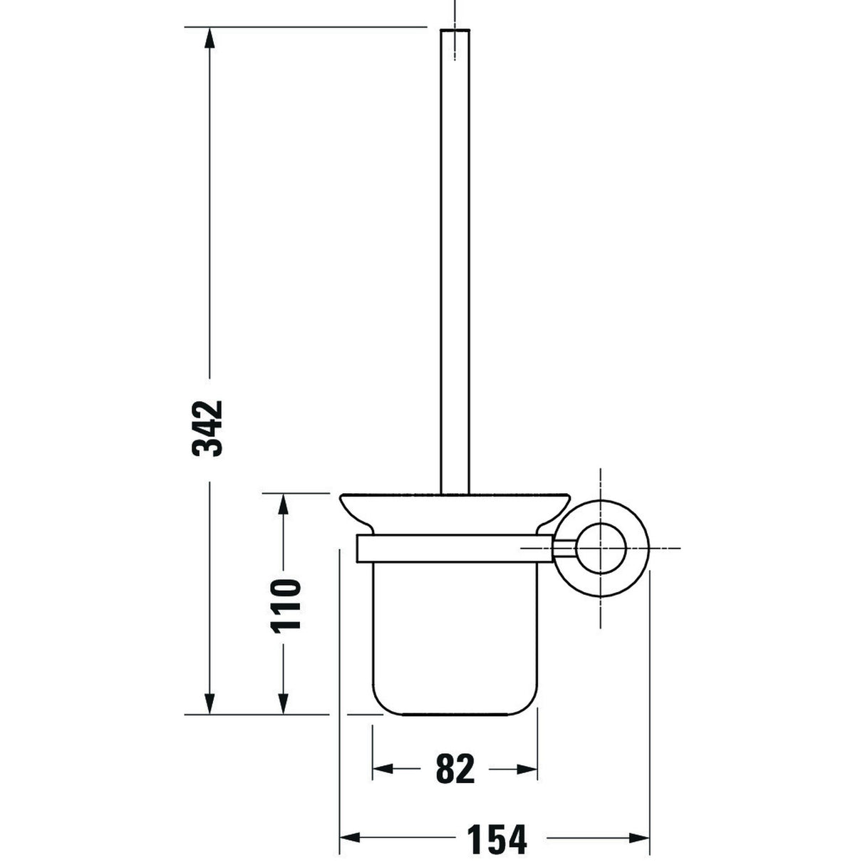 DURAVIT Porte-balai de WC D-Code 0099271000