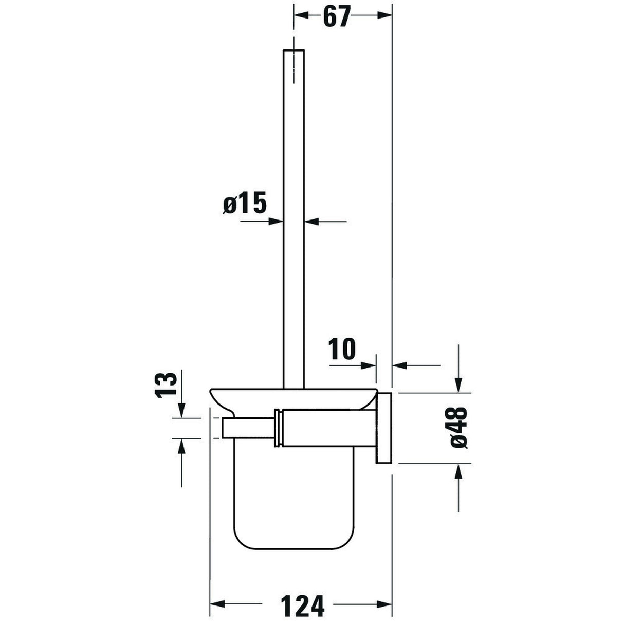 DURAVIT Porte-balai de WC D-Code 0099271000