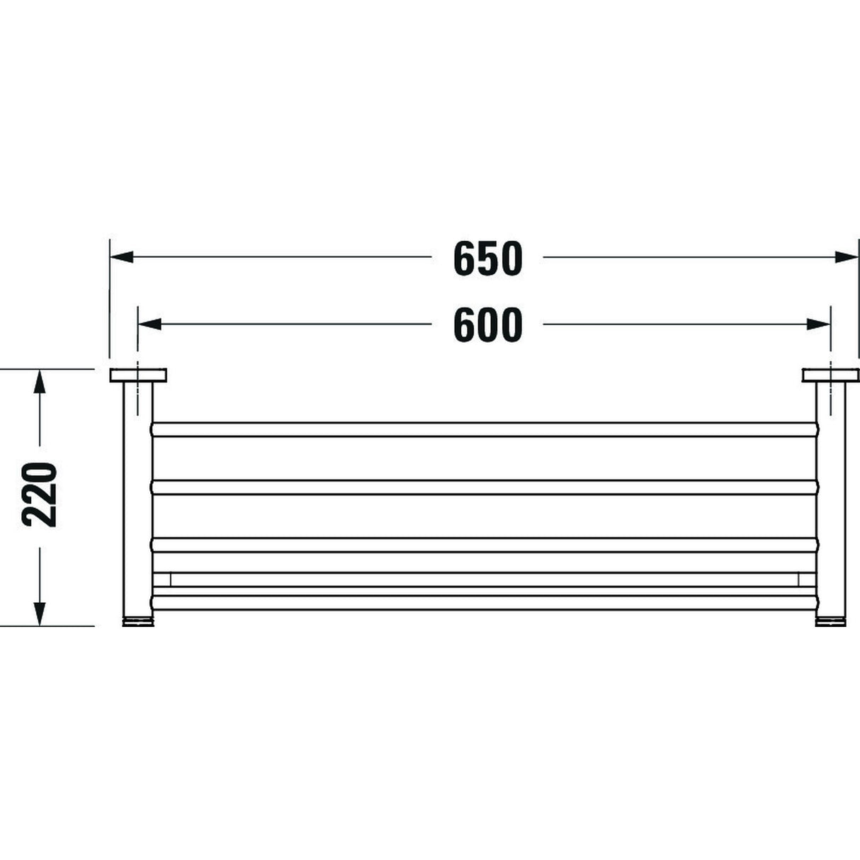 DURAVIT Porte-serviettes 65 cm D-Code 0099251000