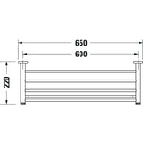 DURAVIT Porte-serviettes 65 cm D-Code 0099251000