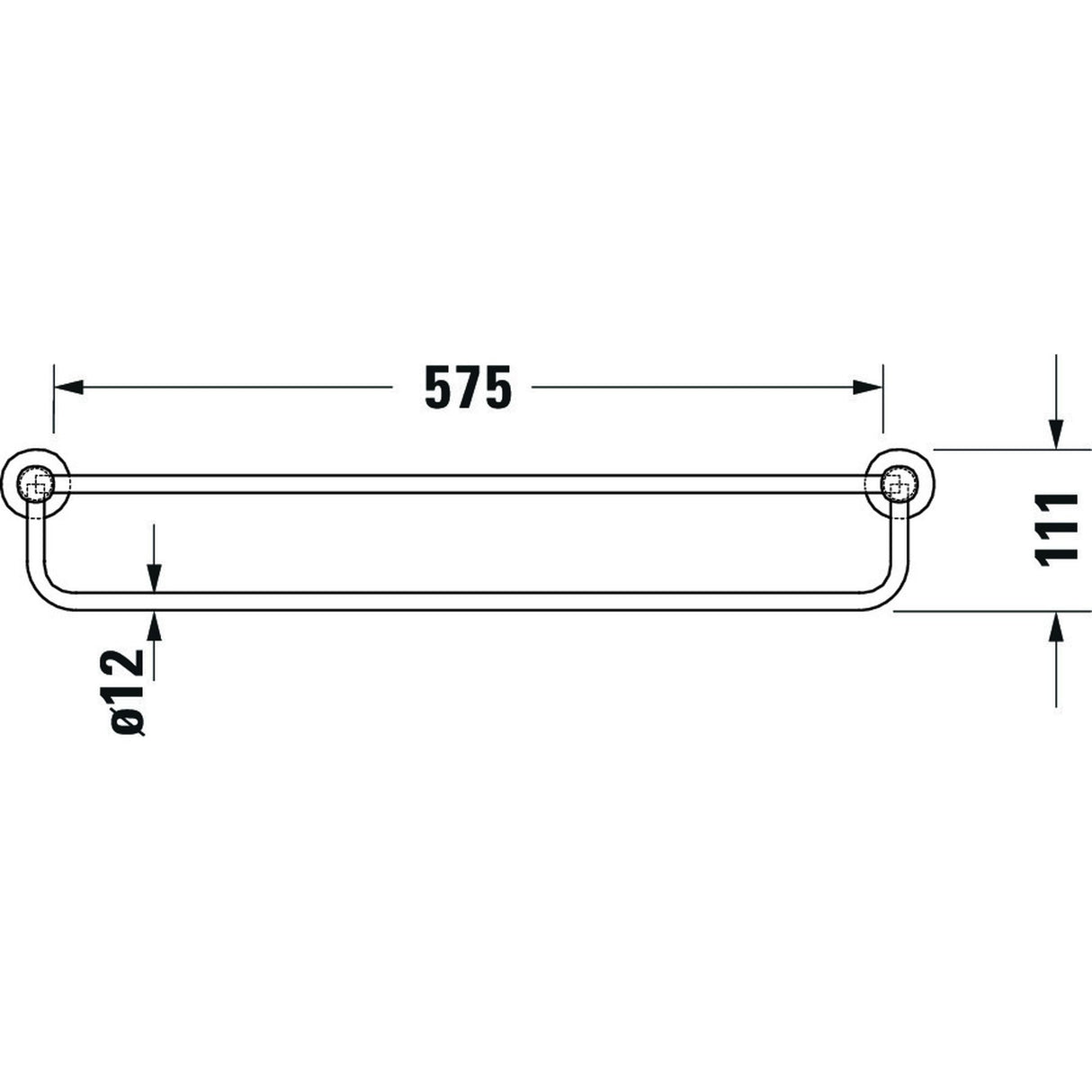 DURAVIT Porte-serviettes 65 cm D-Code 0099251000