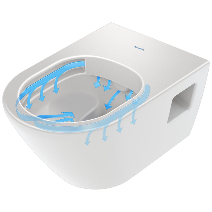 Duravit Pack WC suspendu D-Neo - cuvette Rimeless + abattant frein de chute - Blanc