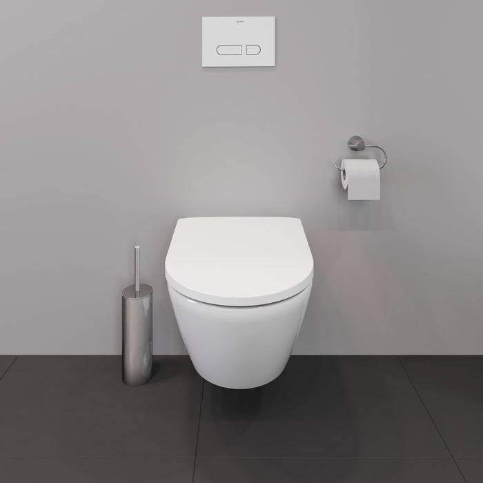 Duravit Pack WC suspendu D-Neo - cuvette Rimeless Compact + abattant frein de chute - Blanc