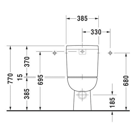 Schéma technique WC Grohe, blanc, avec dimensions détaillées pour installation sanitaire.
