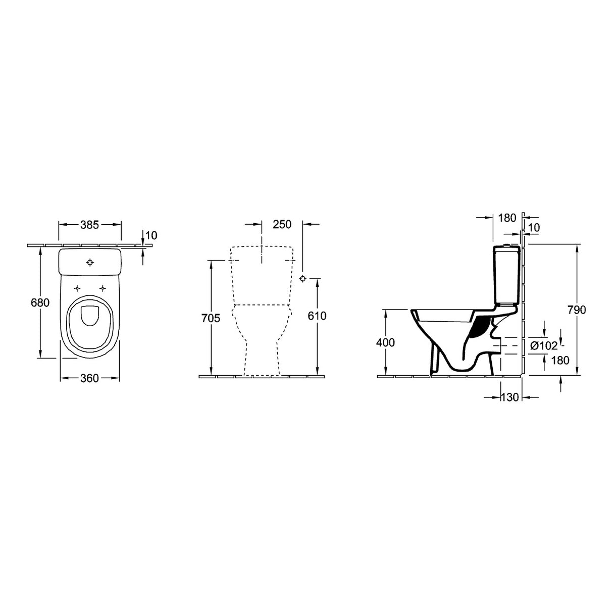 VILLEROY & BOCH WC à poser O.novo 5661H101