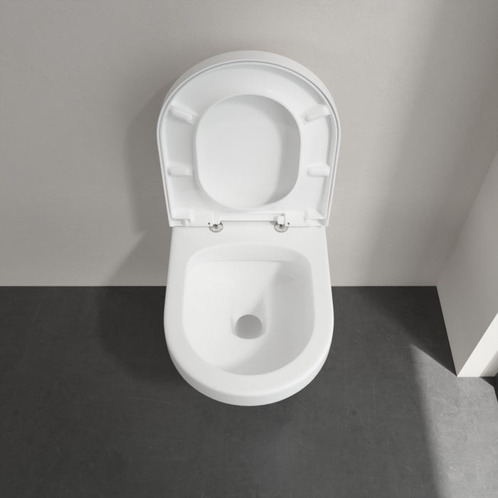 Villeroy & Boch Architectura, Combipack Cuvette suspendue à fond creux sans bride, avec abattant frein de chute