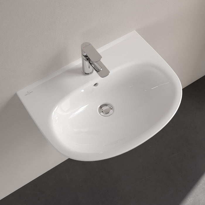 Villeroy & Boch Lavabo O.novo, 600 x 460 x 180 mm, Ovale Blanc, avec trop-plein