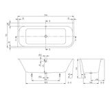 VILLEROY & BOCH Baignoire murale Architectura pour installation en angle à gauche